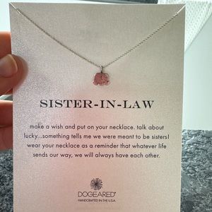 Dogeared “Sister in Law” Good Luck Elephant Charm Silver Necklace, 16” Chain